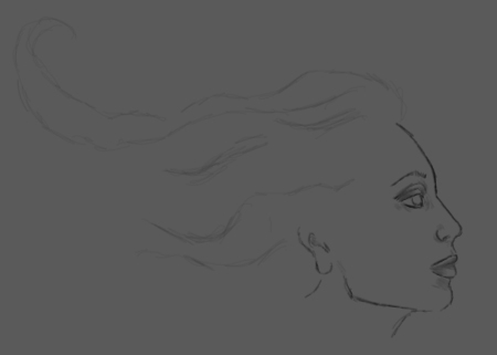 Creation of Lady of mist and shadow: Step 1